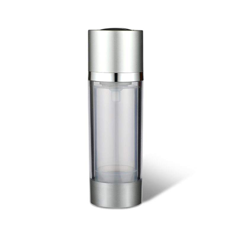 Bomba rotativa de lujo botella sin aire redonda de doble pared que envasa cosmética YH-L30J