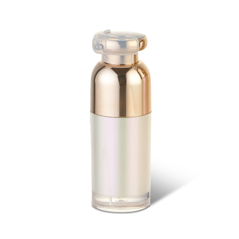 Embalaje de cuidado de la piel con base de botella sin aire de doble pared redonda de lujo YH-L15T