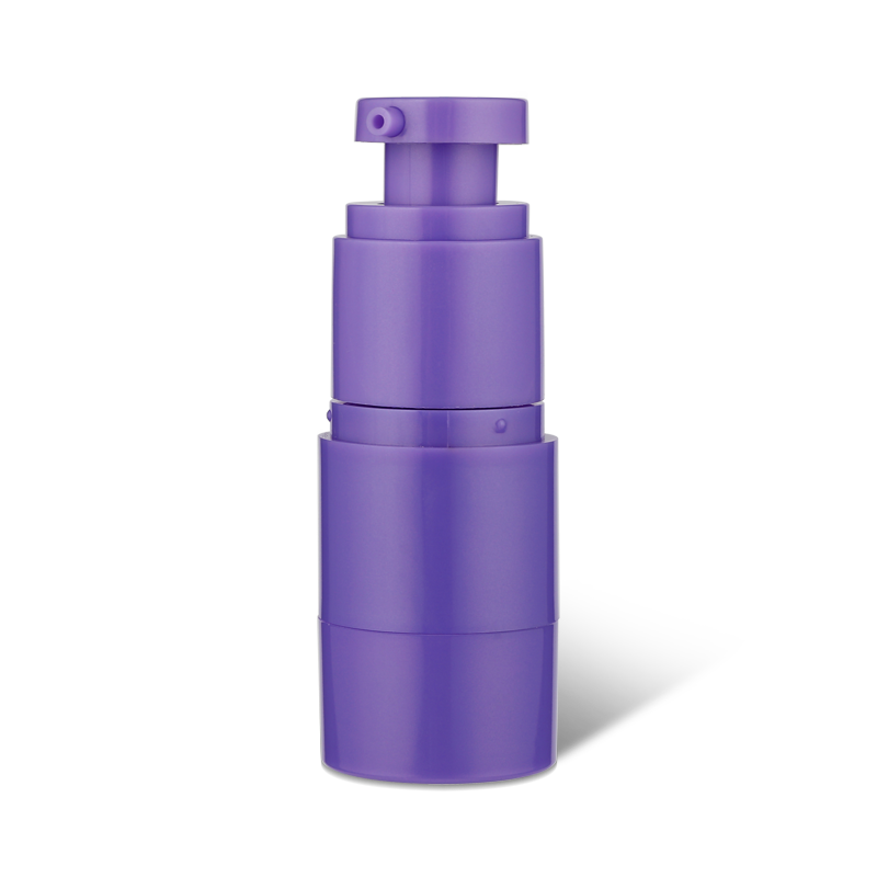 Botella sin aire cilíndrica totalmente de plástico, envases para el cuidado de la piel YH-L15E-2