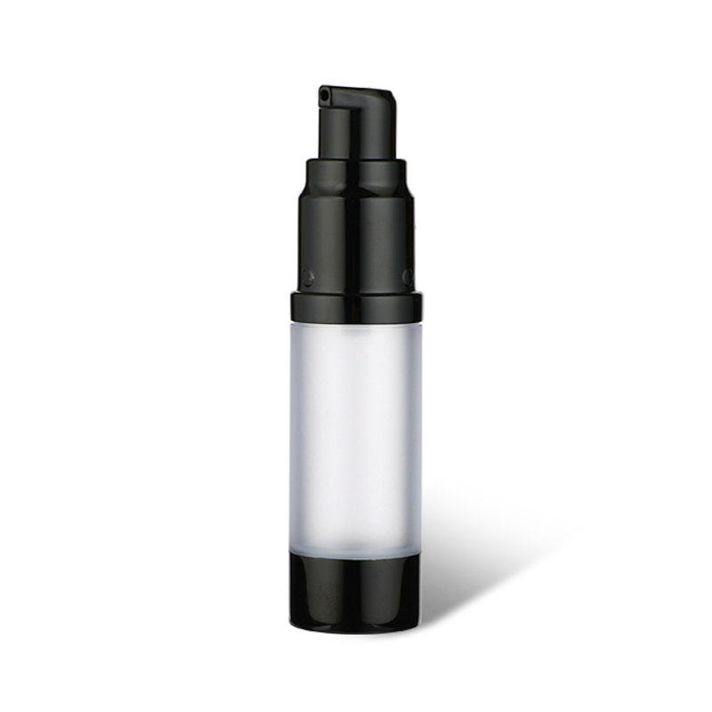 Botella cilíndrica de aluminio con tapón transparente, embalaje airless YH-L15B-2